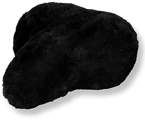 Reissner Lammfelle Fahrradsattel Bezug Fahrradsattelüberzug aus Merino Lammfell FSB-A-2 schwarz 30x25cm