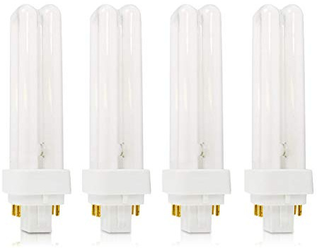 Circle (4 Pack CFL Bulbs Direct Generic Replacement for Panasonic FDS18E35/4 18W 3500K Double Tube, 4 Pin G24q-2 Base, Compact Fluorescent Light Bulbs