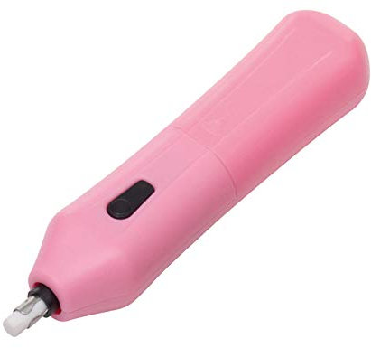 bind 70524 Elektrischer Radierer, Radiergummi aus Kunststoff, batteriebetrieben, 2x AAA-Batterien erforderlich, Radiergerät mit 10 Ersatzminen, für professionelle und persönliche Zwecke, rosa