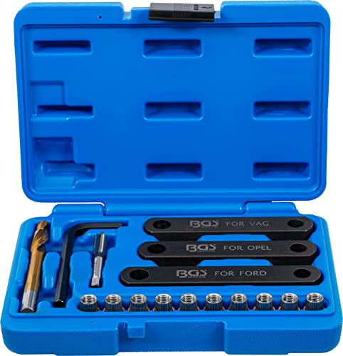 BGS 148 | Reparatur-Satz für Bremsgewinde | 16-tlg. | M9 x 1,25 | Bremssattel | Führungsbolzen