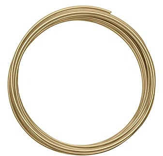 Vaessen Creative Basteldraht und Schmuckdraht 5 m x 2 mm Gold (Pearl) – Flexibler Draht zum Basteln für Blumenkranz, Scmuckherstellung und Modellbau