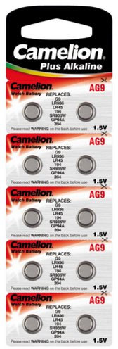 Alkaline-Knopfzelle CAMELION AG9 1,5V, 10er-Blister