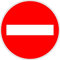 Akachafactory Autocollant Sticker Porte Portail Route Chemin Sens Interdit Panneau