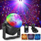 Gvoo Lampe de Scène, 360° Rotative Boule Disco Jeux de Lumière 5W Ampoules LED 7 RGB à Commande Sonore Mini Projecteur Boule à Facette Eclairage pour Fête Soirée DJ Disco Bar Club Noël