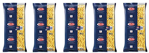 5x Barilla Hartweizengrieß Pasta Spezielles Catering Speciale Ristorazione Pennette Rigate n°72 italienisch Nudeln Packung mit 5Kg Kurze Pasta Teigwaren