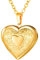 U7 Herz Medaillon Gold Damen Amulett zum Öffnen mit Foto Halskette Blumen Herz Anhänger Heart Locket Necklace Kettenanhänger Modeschmuck für Weihnacht Mädchen Mutter