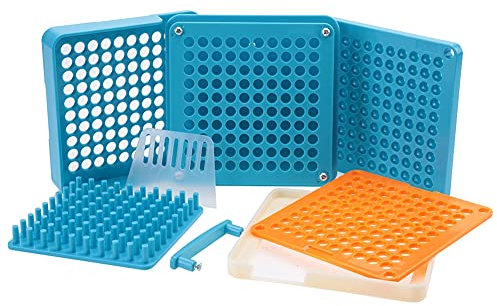 100 Holes Empty Capsule Holder Tray Filling Machine Tool for Powder Spreader Gelatin Veggie Capsules for Vitamins, Herbs & Supplements Holes,4 Types (0#)