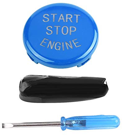 Bouton-poussoir d'Arrêt du Moteur, Keenso Bouton de l'Interrupteur d'Arrêt de Démarrage du Moteur de Voiture(Blue)