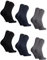 DANISH ENDURANCE 6 Paar Bambus Business Socken, Bunte Sommersocken, Superweich & Atmungsaktiv, Anti-Blasen, Unisex für Herren & Damen, Mehrfarbig (2x Schwarz, 2x Grau, 2x Marineblau), 39-42