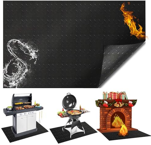 Premium Grillmatte für Terrasse und Deck; langlebige, rutschfeste Silikon-Grillmatte; 165 x 91 cm große Outdoor-Matte ist wasserdicht und leicht zu reinigen.