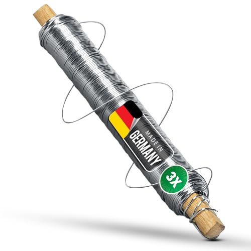 Novatool Wickeldraht I 0,65 mm I Drahtrolle I Basteldraht Gartendraht Blumenbindedraht Bindedraht Biegedraht Pflanzendraht rostfrei Dekoband (3, 0,65 verzinkt)