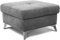 CAVADORE Polsterhocker Bali / Trendiger Sofahocker passend zum Ecksofa Bali / 72 x 46 x 72 / Grau