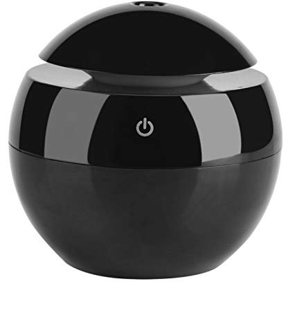 Ultraschall-Luftbefeuchter mit Touch-Funktion, LED, Luftreiniger, Luftbefeuchter, Ultraschall-Luftbefeuchter, USB wesentlich für Reisen im Büro zu Hause (schwarz)