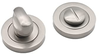 Thumb Turn & Release for Bathroom WC Doors Lock with Emergency Release in Various Finishes (Satin Nickel)