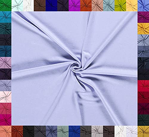 0,5m Baumwoll-Jersey uni 8% Elasthan Baumwollstoff elastisch Meterware Jersey-Stoff Oeko-Tex Kl 1, Farbe:lavendel