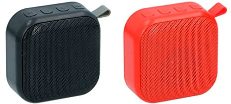 Dunlop Mini-Lautsprecher - Drahtlos - Mit Schleife - 400mAh - Schwarz/Rot