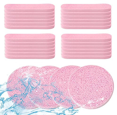 48 Pcs Facial Sponges, Compressed Face Cleansing Sponge Cellulose Face Sponge for Men Women Massage Makeup Removal(Multi-colored)