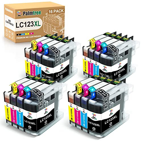 Palmtree LC-123 Kompatible für Brother LC123 LC123XL Druckerpatronen für Brother MFC-J470DW MFC-J4410DW MFC-J6520DW MFC-J6720DW MFC-J6920DW MFC-J870DW MFC-J4510DW DCP-J4110DW DCP-J552DW DCP-J132W