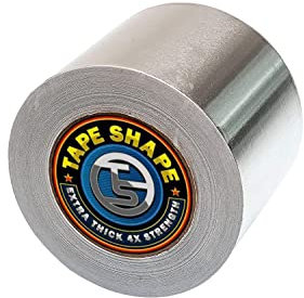 vingardium leviosa VL 1 Roll Aluminium Foil Tape 75mm x 50m Heavy Duty Strong Adhesive Heat Resistant Insulation Tape for Sealing Ducts Car Panel and Pipework (75mm x 50m, 1 Roll)