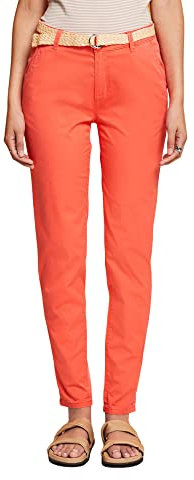 ESPRIT Damen 023EE1B333 Hose, 870/CORAL ORANGE, 34/32