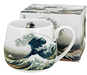 DUO ART GALLERY Fassbecher 430 ml THE GREAT WAVE New Bone China Porzellan