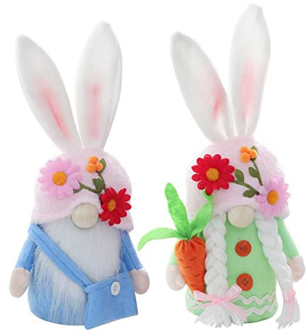 Osterwichtel Osterhase, Osterdeko Wichtel Figuren Kleine Mit Hase Ohren, Osterdekoration Ostern Deko Tisch Dekoration, Weihnachtsdeko Amerikanisch Weihnachtswichtel Oster Geschenke Kinder (C)