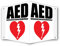 AED Schild 3D-Projektionsort im Inneren AED Schilder für Arbeitsplatz oder Wand