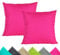 JACK 2er Set Outdoor Kissenhülle Kissenbezug 50x50cm Wasserfest Sitzkissen Lounge Kissen Garten Stuhl Lotus Effekt, Farbe:Pink
