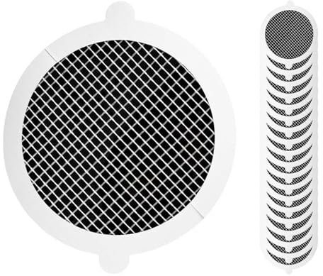 20PCS Rejilla Desague Ducha Coladores de Desagüe Desechable Pegatinas,Atrapa Pelos Ducha Protector de Drenaje para Evitar Que los Desagües Obstruidos,Filtro de Fregadero-White Round||9x9CM