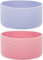 WK IEASON 2 Pcs Tumbler Bottom Protector Flask Silicone Boot for Stanley Quencher Adventure 40oz & Stanley IceFlow 20oz 30oz and Compatible with Hydro Flask Wide Mouth 12oz 21oz 24oz(Diamond Pink/Fog)