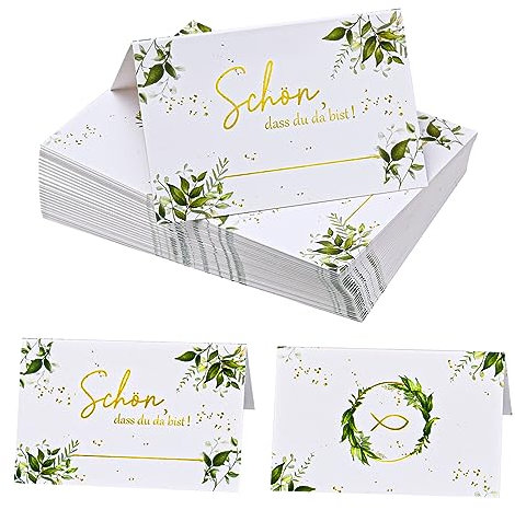 50 Stück Edle Tischkarten Hochzeitfür - Namensschilder und Platzkarten in einem - Tischkärtchen für die perfekte Tischordnung - Namensschilder Hochzeit