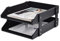 Schreibtisch-Organizer aus Leder,Briefablage A4,stapelbarer Büro-Aktenordner,Dokumentenfach für Akten,Ordner,Briefpapier,Zeitschriften,Post,Zuhause,Schreibtischorganisation,Halter,Schwarz