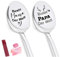 GWAWG Geschenke für Mama Papa,2 Stücke Löffel mit Gravur,Nutella Löffel Personalisiert,Geschenke für Eltern, Geburtstagsgeschenk für Mama Papa Geschenk, Vatertag Muttertag Geschenk