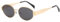 Dollger Retro Oval Polarisiert Sonnenbrille Damen Herren Metal Trendy Classic Mode-Sonnenbrillen UV400 Schutz,Goldrahmen Grau