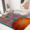 kksme Großer Teppich, 152 x 150 cm, für Schlafzimmer, Wohnzimmer, Kinderzimmer, Heimdekoration, Teppich, Matte, rutschfester Ball und Basketballplatz