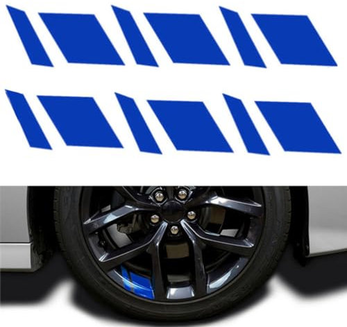TBSZCM 6pcs Auto-Felgen Streifen,kompatibel mit SAAB 9-3 9-5 93 900 9000,Felgenaufkleber,6-Blue