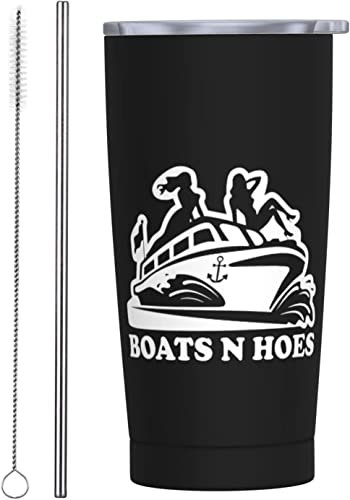 GeRRiT Boats N Hoes Car Cup Coffee Travel Mug Stainless Steel Straw Travel Tumbler Vacuum Insulated Keep Cold