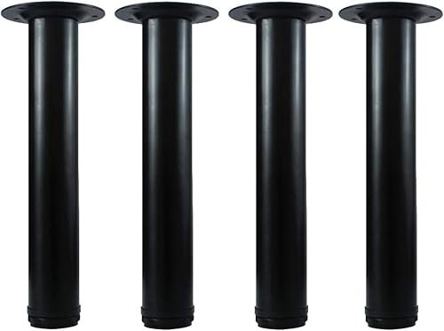 QLLY 30.5cm/12 inch Adjustable Metal Table Legs, Coffee Table Leg, End Table Leg, Furniture Leg Set, Set of 4 (30.5cm, Black)