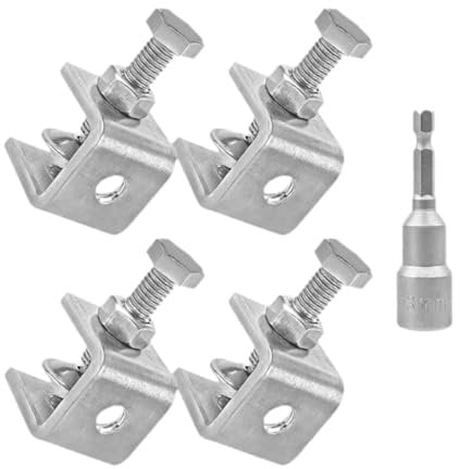 HGZLQKD Stainless Steel C Clamp Fixed Holder Clip Woodworking Clamp Square Clamp for Home Improvement, Open Mouth 20 mm