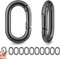 cobee 10 Stück Oval Spring Karabinerhaken, 34mm Metall Karabiner Schlüsselanhänger Oval Federschnallen Karabinerhaken Clip für Schlüsselanhänger Tasche Schmuck DIY Handwerk(Schwarz)