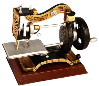 Harilla Vintage Nähmaschine Modell Skulptur Zinn Platte Retro Nähmaschine Ornament Figur für Kleidung Shop Regal Cafe Store, Style A