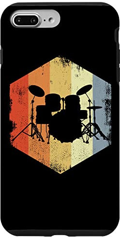 Coque pour iPhone 7 Plus/8 Plus Kit batterie vintage Kit batterie pour groupe musique