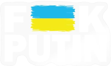 Ukraine Flagge Mit Fuck Putin Statement Sticker Aufkleber