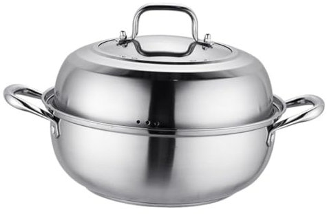 Edelstahl Feuertopf für Suppen und Mehrzweckkochen mit Deckel