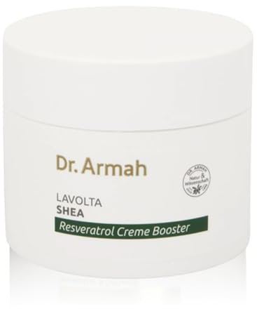 Dr. Armah - Lavolta Sheá Resveratrol Creme Booster - Anti-Aging Gesichtscreme mit Weinrebenextrakt, Hyaluronsäure & Aloe Vera - antioxidative Gesichtspflege - reduziert Falten & Linien - 150 ml
