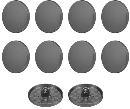 QUARKZMAN 10 Stück Knöpfe 20mm Metall Flache Buttons zum Annähen Runde Bastelknöpfe für Bekleidung Hosen Mantel Jacken Blazer Hemd Anzüge Dekorieren Handwerk Selber Machen, Schwarz | Kurzwarenknöpfe aus Legierung, für Kleidung und Bastelarbeiten, Kostüme, Mäntel, Hemden, Hosen, Wolle