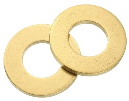 QUARKZMAN 4 Stück Unterlegscheiben Set, M14 x 28mm x 2mm Messing Ring Beilagscheiben Sortiment, Flach Sicherungsscheiben Dichtungsring Metallscheiben für Schrauben Bolzen Muttern