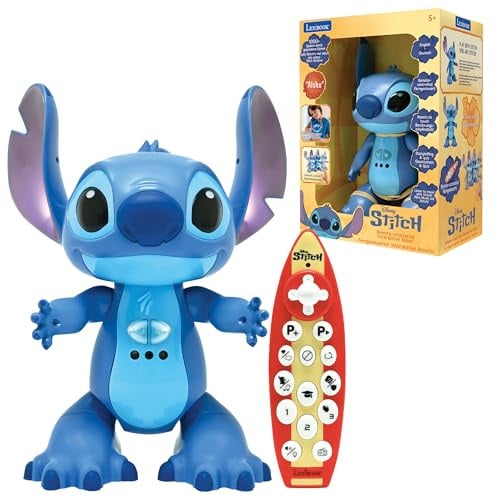 LEXIBOOK, Disney Stitch Talking Radio-Controlled Stitch Robot, Gesture Control and Surf Remote, Interactive Quizzes and Narrated Stories, Sound and Light Effects, STITCHi3