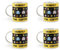 Excelsa Pacman Set 4 Tazze Mug, Design Retrò Anni '80, New Bone China