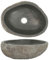 Refined Lavabo Ovalado, Cuenca de Piedra Natural, Pila de Lavamanos Fregadero, Decoración para Cuarto de Baño Aseo Hogar, Piedra de Río (30-37cm)